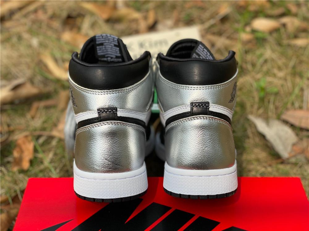 Pk god air Jordan 1 OG retro silver toe retail materials ready on March 10th